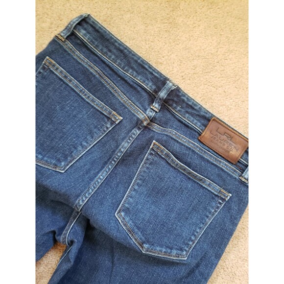 LRL Lauren Jeans Co Modern Straight Dark Blue Jeans Women's Size 4 - Picture 4 of 12